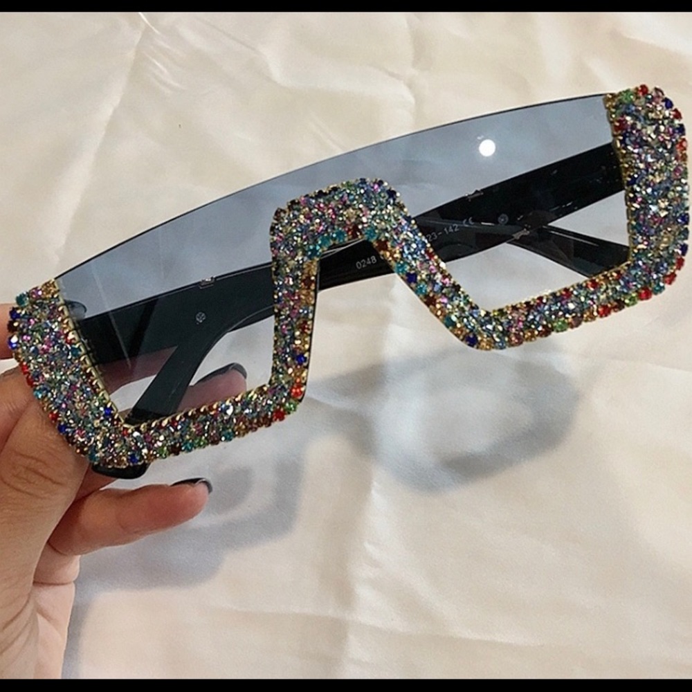 Blue Crystal Sunglasses